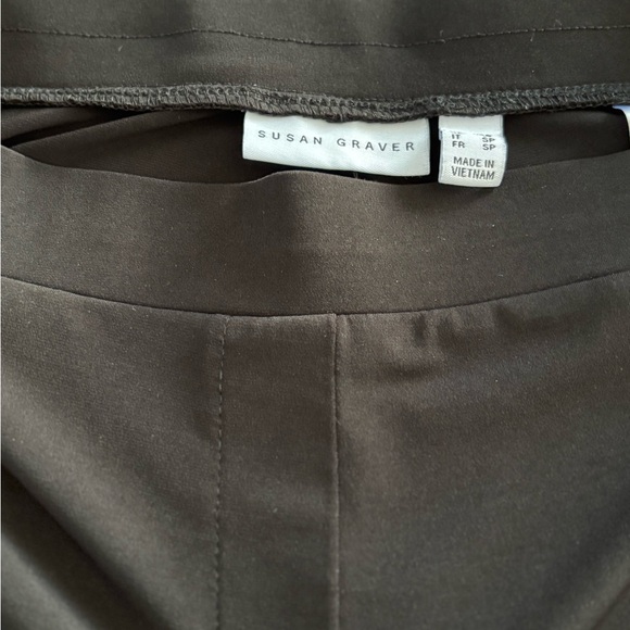 Susan Graver XS black pull up Trousers stretchy 29 x 22 ankle pants buttons‎ - Picture 2 of 5